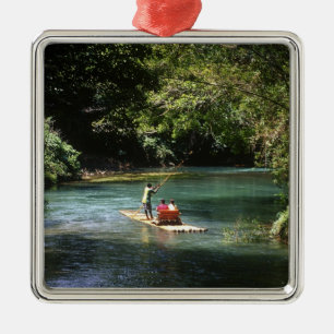Rafting on the Martha Brae River, Falmouth, Metal Ornament
