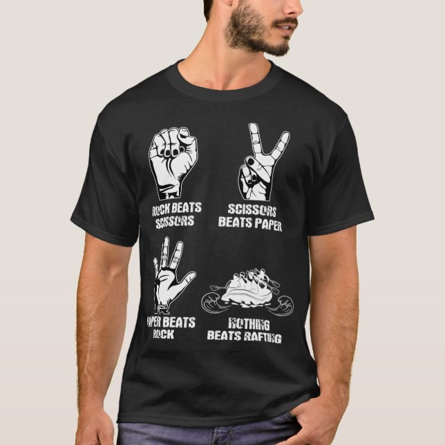Rafting Saying Gift Dinghy White Water Paddling T-Shirt (Front)
