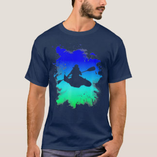 Rafting Silhouette In Action Whitewater Rough T-Shirt