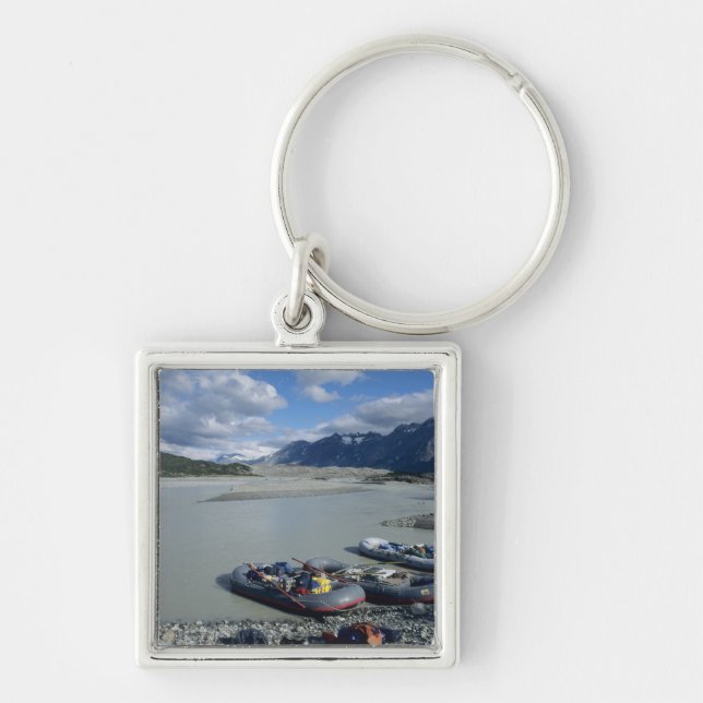 Rafting the Alsek River downstream Keychain (Front)