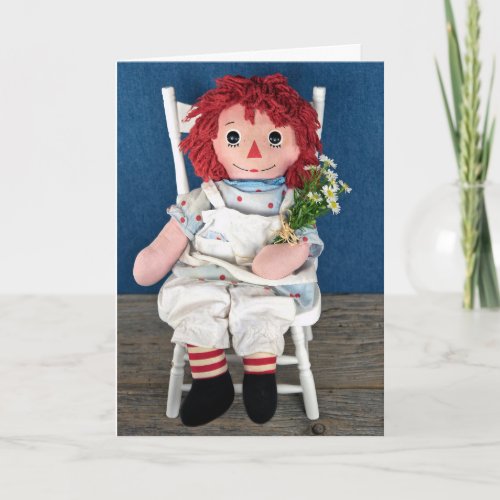 Rag Doll and Daisy Birthday Card