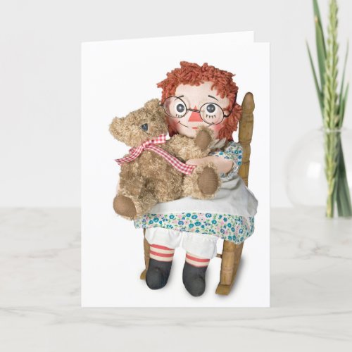 Rag Doll And Teddy Bear Friendship Card