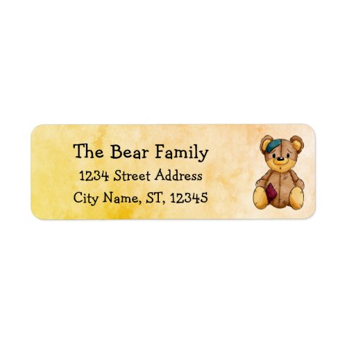 Rag Doll Bear Personalized Label