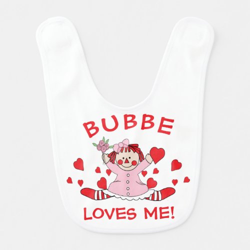 Rag Doll Bubbe Loves me Baby Bib