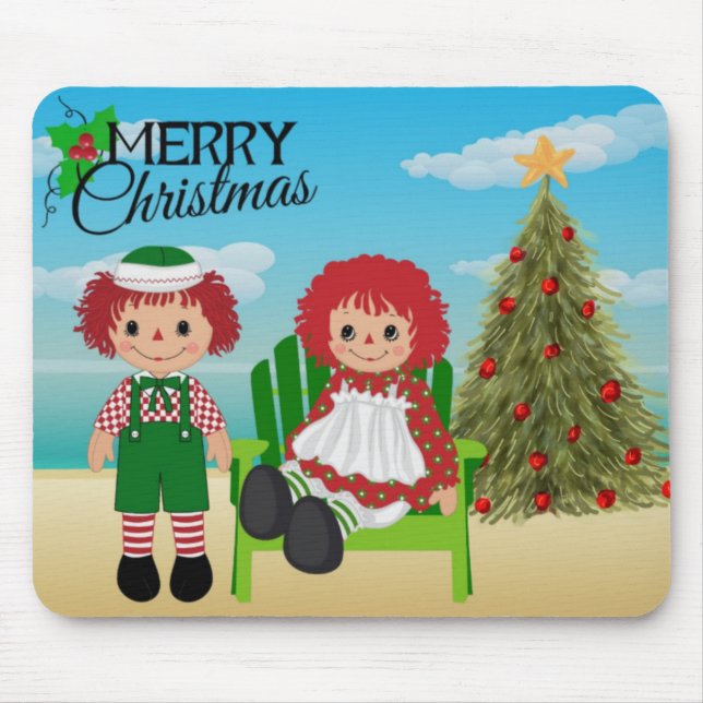 Rag Doll Christmas Mouse Pad (Front)