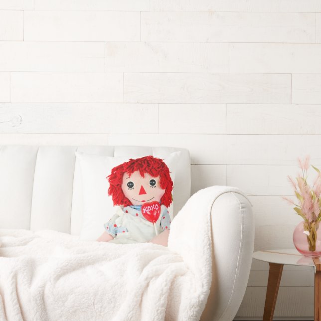 Rag Doll Love Throw Pillow (Couch)