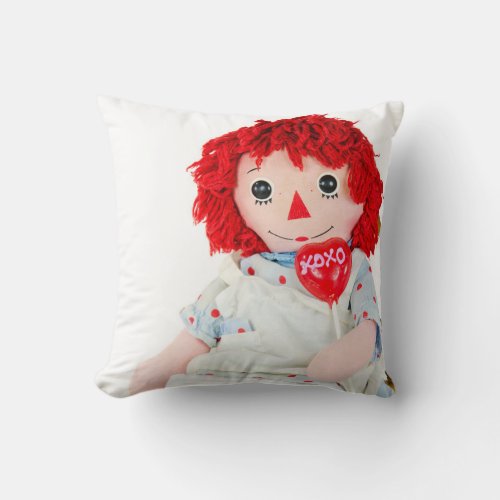 Rag Doll Love Throw Pillow