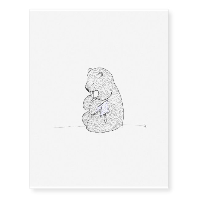 RAG DOLL TEDDY TEMPORARY TATTOOS (Front)