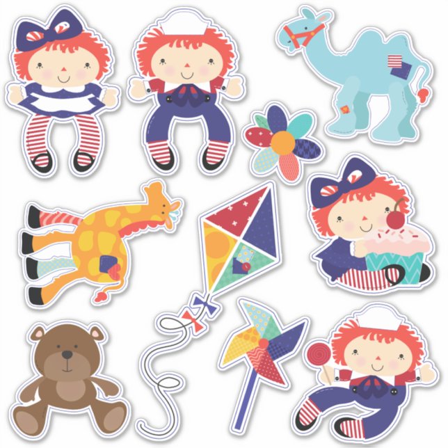 Rag Doll Toys Contour Sticker (Front)