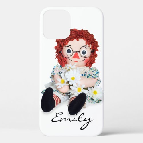 Rag Doll with daisies iPhone 12 Case