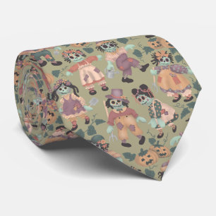 Rag Doll Zombies Halloween 2 Neck Tie