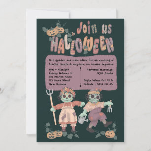 Rag Doll Zombies - Halloween Invitation