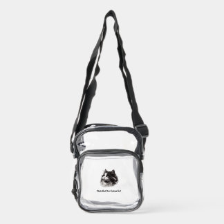 Ragamuffin Cat Create Your Own Custom Text  Clear Crossbody Bag
