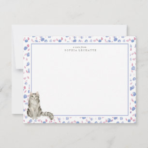 Ragamuffin Cat Personalized Stationery Note Card