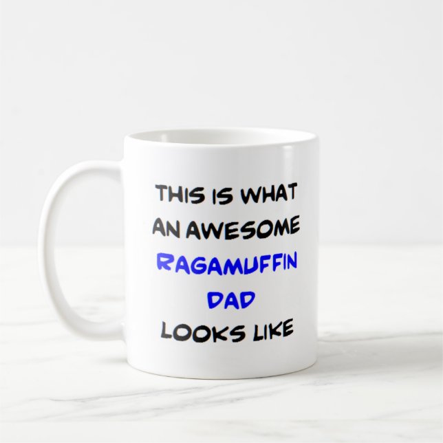 ragamuffin dad, awesome coffee mug (Left)