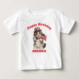 Ragamuffin Kitten (1i) Patriotic Kid T-Shirt