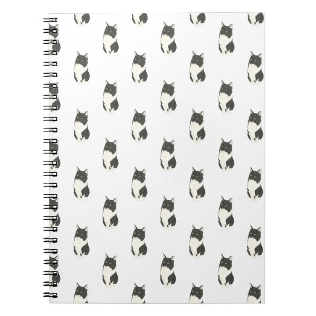 Ragamuffin Tuxedo Cat Notebook (Front)