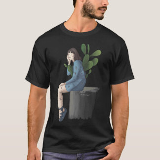 Ragazza cactus cactus girl meelaart  Classic T-Shi T-Shirt