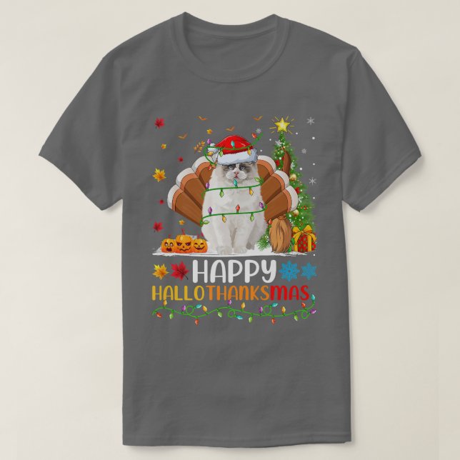 Ragdoll Animal Lover Funny Happy Ragdoll HelloThan T-Shirt (Design Front)