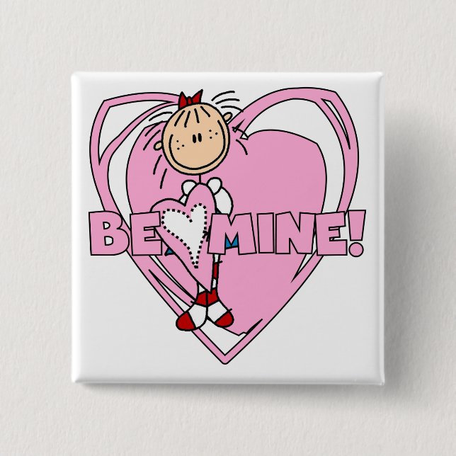 Ragdoll Be Mine Valentine Button (Front)