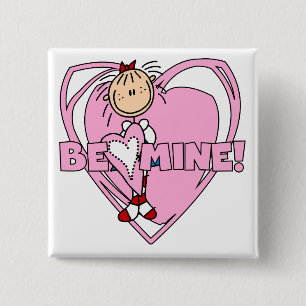 Ragdoll Be Mine Valentine Button