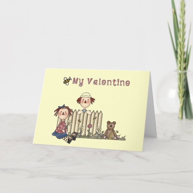 Ragdoll Bee My Valentine tshirts and Gifts Holiday Card (Front)