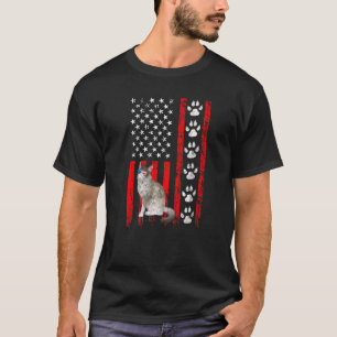 Ragdoll Cat 4th Of July Patriotic American Flag Pa T-Shirt