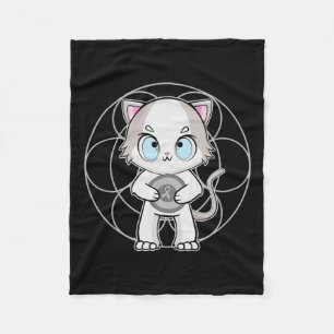 Ragdoll Cat Anime Kitten Dyslexia Awareness Fleece Blanket
