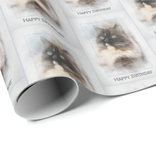 Ragdoll Cat Birthday Wrapping Paper