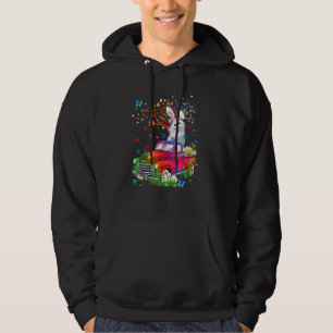 Ragdoll Cat Bunny Truck Hunting Eggs Tree Easter D Hoodie