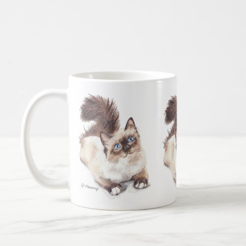 Ragdoll cat by Artist GV Hemmings Coffee Mug