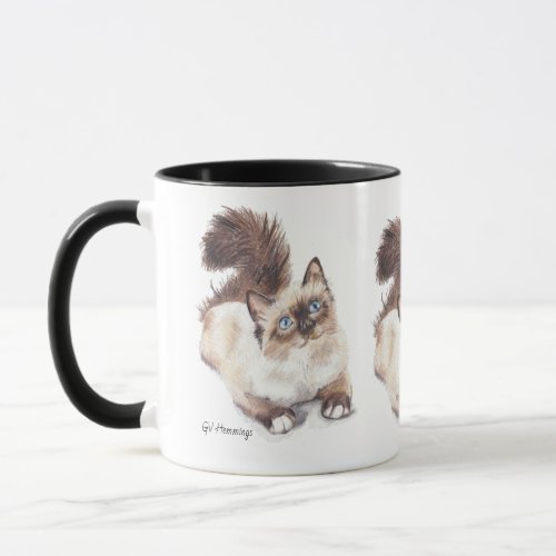 Ragdoll cat by Artist GV Hemmings Mug
