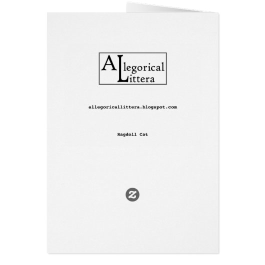 Ragdoll Cat, Card (Back)