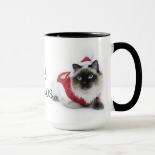 Ragdoll cat Christmas mug
