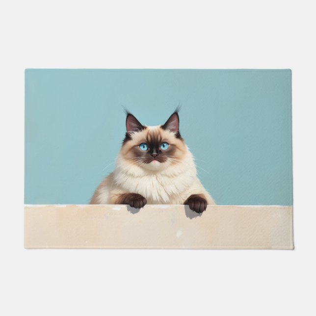 Ragdoll Cat Doormat Art (Front)