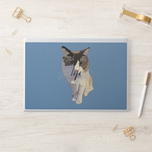 Ragdoll cat, Dusty Blue HP Laptop Skin (Desk)