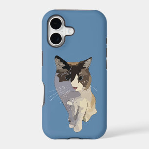 Ragdoll cat, Dusty Blue iPhone 17 Case