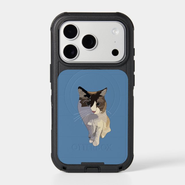 Ragdoll cat, Dusty Blue Otterbox iPhone Case (Back)