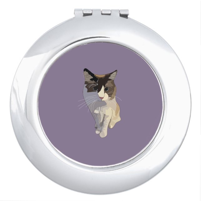 Ragdoll cat, Dusty Purple Compact Mirror (Front)