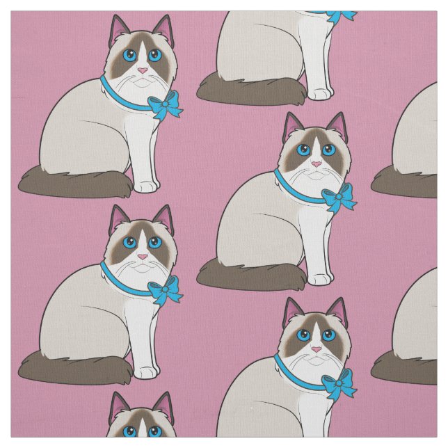Ragdoll Cat Fabric (Swatch)