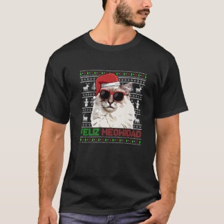 Ragdoll Cat Feliz Meowidad Funny Christmas T-Shirt
