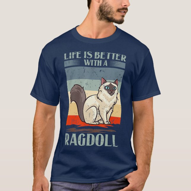 Ragdoll Cat Gift Kitten Owner Lover T-Shirt (Front)