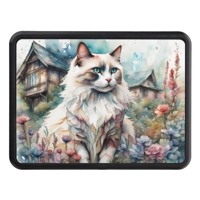 Ragdoll Cat in English Garden Hitch Cover (Front)