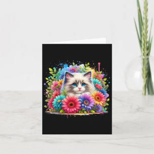 Ragdoll Cat Mom Mother39s Day Watercolor Colorful  Card