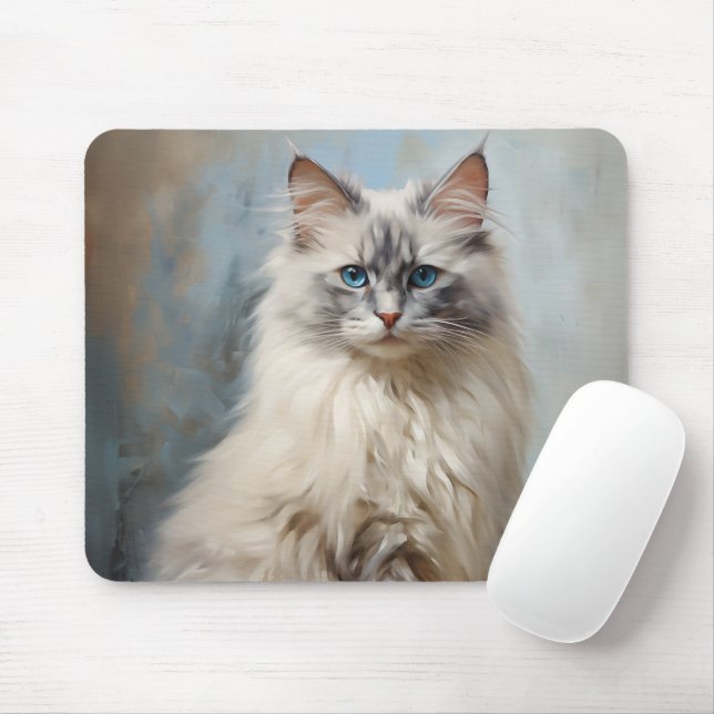 Ragdoll cat mouse pad (With Mouse)
