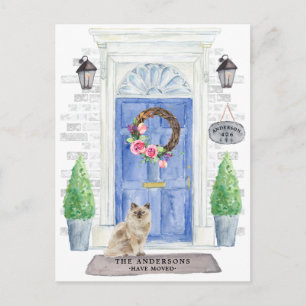 Ragdoll Cat Moving Announcement Postcard
