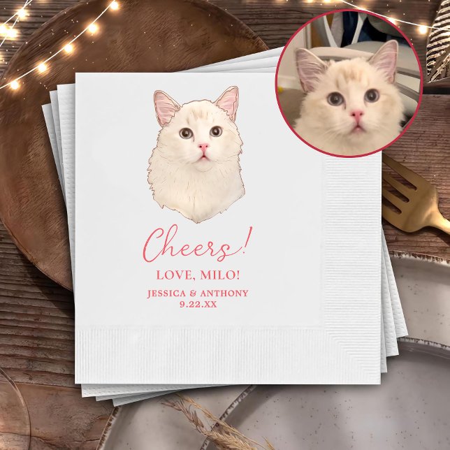 Ragdoll Cat Personalized Cheers Napkins (Creator Uploaded)