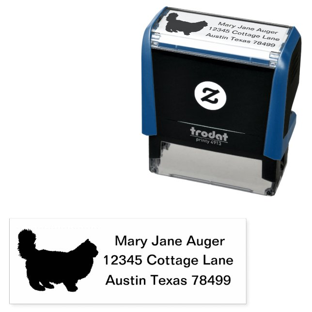 Ragdoll Cat Personalized  Self-inking Stamp (In Situ)