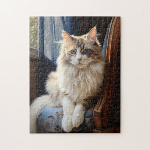Ragdoll cat portrait jigsaw puzzle
