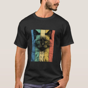 Ragdoll Cat Portrait Vintage Style Mom Dad Long Sl T-Shirt